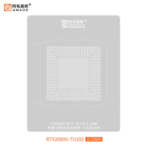 Amaoe BGA GPU Reballing Stencil Bản mẫu cho RTX2080 RTX2080TI RTX2080TI-TU102 Thép mes