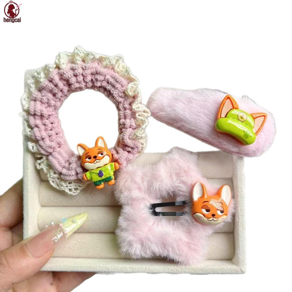 Kẹp tóc Judy Nick Zootopia - Phụ kiện tóc hoạt hình sang trọng dành cho bé gái