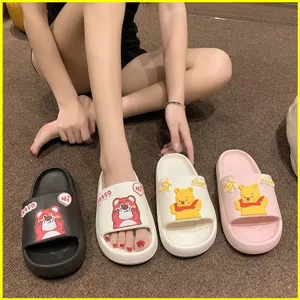 ST2 Lotso gấu dâu Winnie the Pooh Dép Đáy dày dành cho Nữ Cô Gái Nhà Hoạt Hình Thường Ngày Sáng Tạo Không Sli T