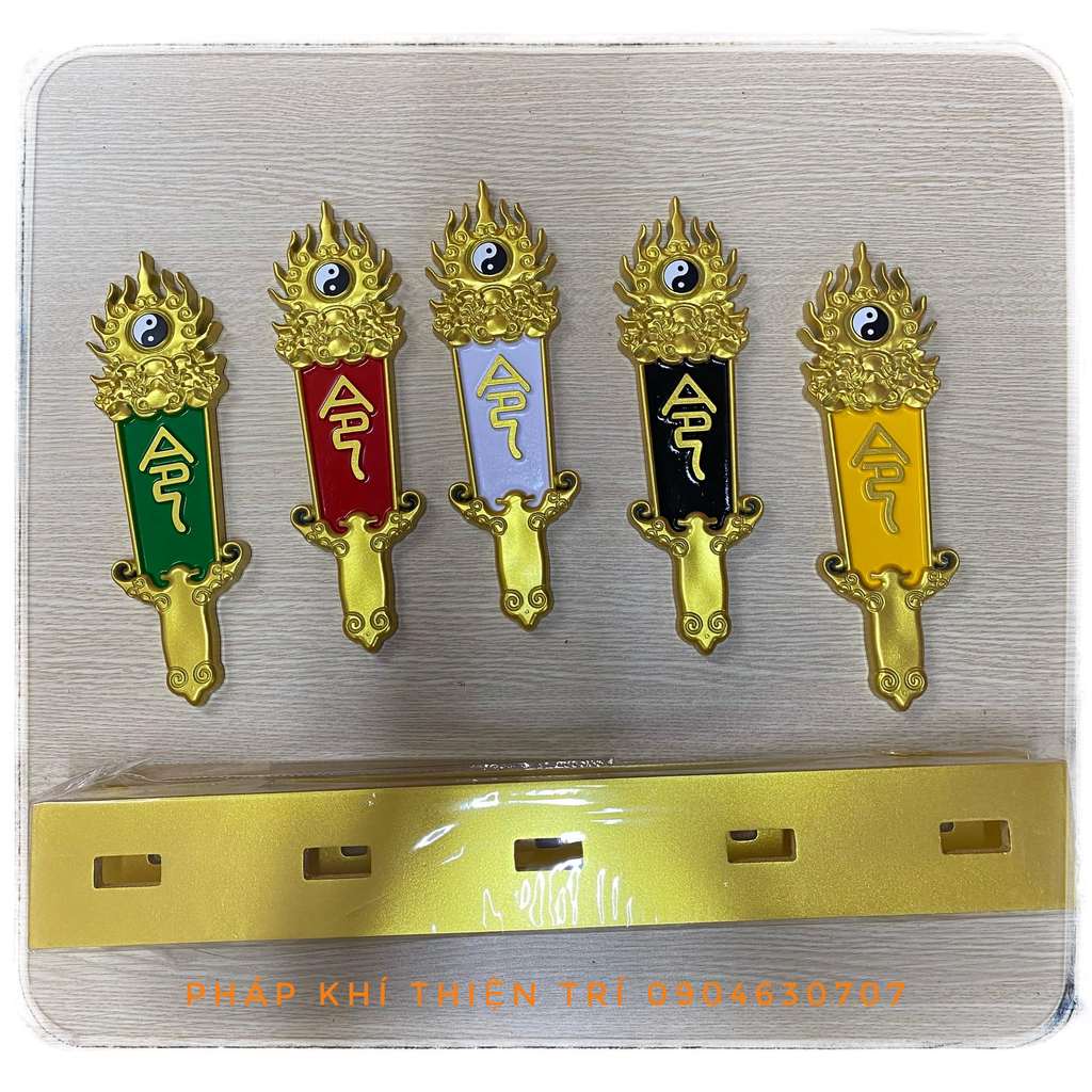Bộ lệnh bài ngũ lôi,lệnh bài thái cực- lệnh bài composite - gỗ sơn thủ công, vẽ tay tinh xảo, chất lượng cao cấp.