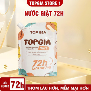Nước Giặt Xả Top Gia 3in1  Hương Huyền Diệu Túi 2L Dịu Nhẹ An Toàn Cho Da Lưu Hương 72H