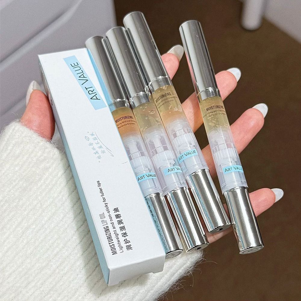 AFTEROF Son Bóng, Bút Dầu Môi Dưỡng Ẩm Không Dính, Hương Vị Ong Dễ Thương Sáng Bóng Hydrating Môi Trang Điểm Chăm Sóc Môi