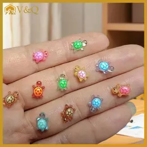 Littleloves1 100 Tượng Rùa Nhựa Phát Sáng Trong Bóng Tối / Bức Tiểu Họa Dễ Thương Cho Vườn Cổ Tích Phong Cảnh Micro, Trang Trí Nhà Búp Bê Thủ Công VN