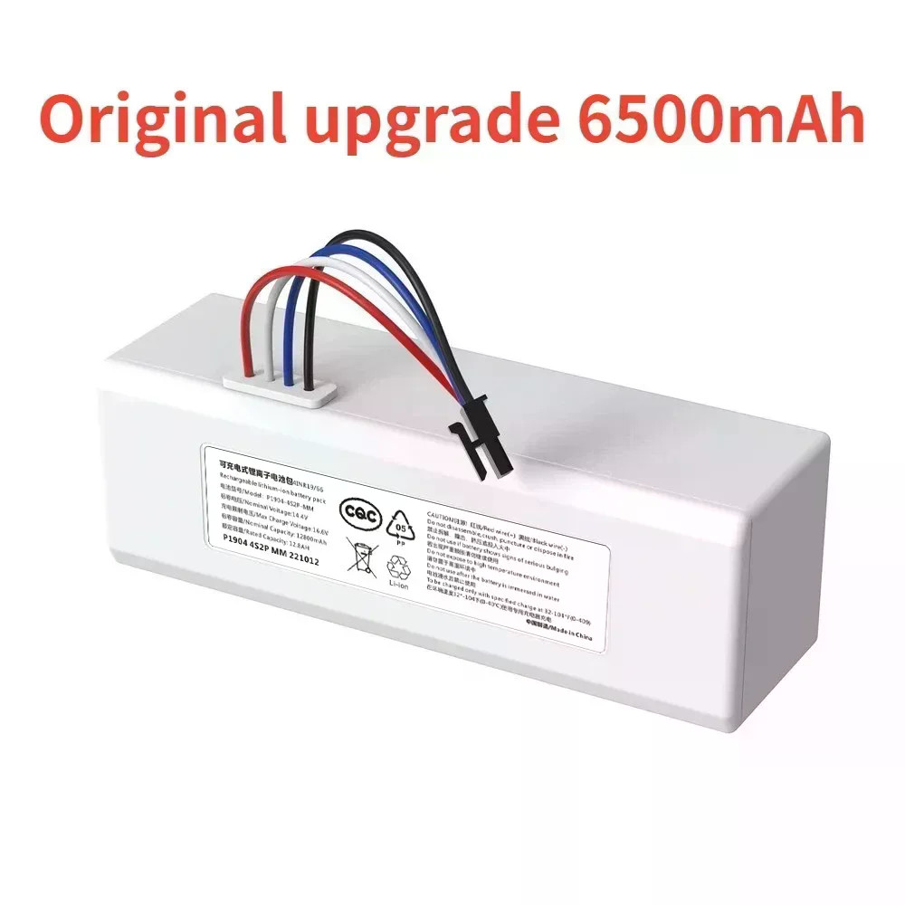 14.4V 6500mAh Li ion Pin Cho Xiaomi Mijia 1C STYTJ01ZHM Robot Hút Chân Không Cây Lau Nhà Phụ Kiện Phần