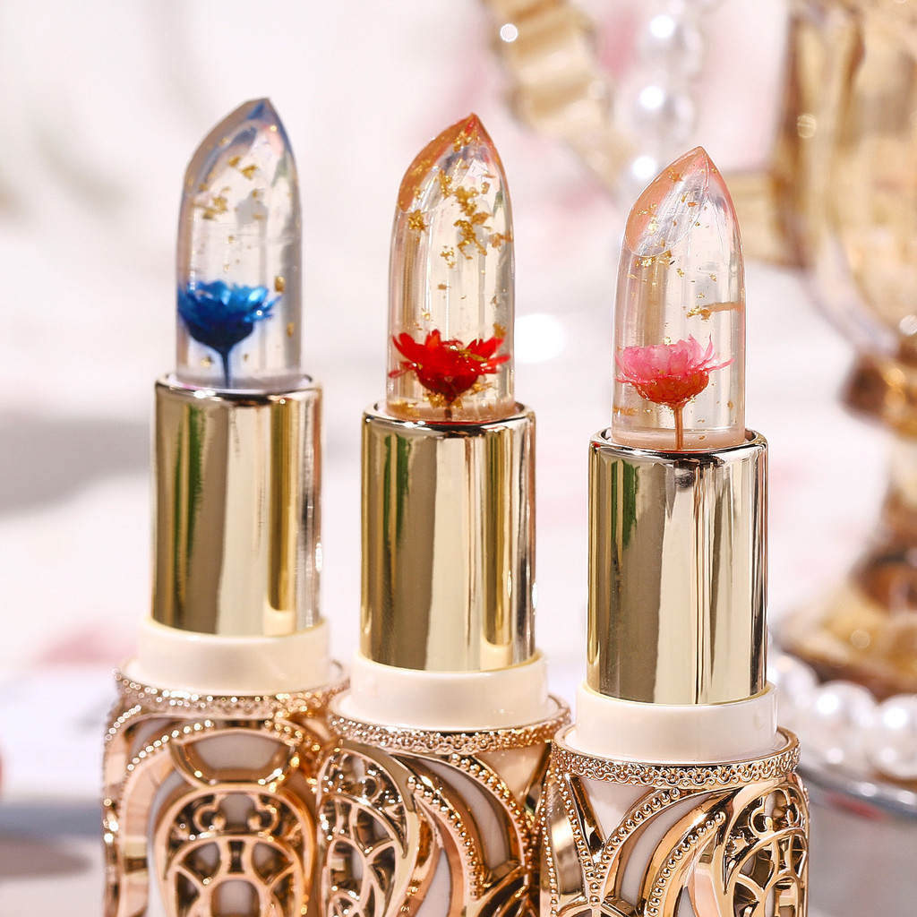 HIH Petal Jelly Son Môi Đổi Màu Dưỡng Ẩm Làm Trắng Da Chống Dính Cốc Chống Thấm Nước Thay Đổi Nhiệt Độ Son Dưỡng Môi Mượt Đổi Màu 12.2
