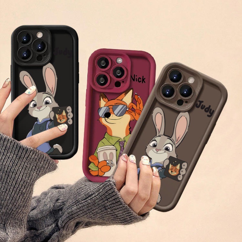 Tương thích với Xiaomi 14T 15T Pro Mi 9T Pro Poco C85 C75 C71 F6PRO M7 M6 4G Vỏ Điện Thoại Zootopia Nick Judy Cặp Đôi Silicon Mềm