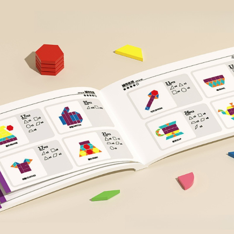 165/180/240/250PCS Tangram Xếp Hình Nam Châm đồ Chơi Trí Tuệ Cho Bé, Giúp Bé Làm Quen Với Hình Học Và Chữ Số