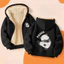 Trẻ em Mùa Đông Gấu Trúc Hoạt Hình Lông Cừu Zip Áo Khoác Cozy Có Mũ Trùm Đầu Áo Khoác Cho Đồ Chơi Hàng Ngày