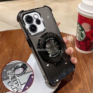 Ốp Mềm Oppo Reno 16F Cho Oppo Reno 16 15 14 Pro 14Pro 14F 15FS Reno15ProMini Max 5G Vỏ Chống Sốc Thạch Trong Suốt Có Giá Đỡ Từ Tính Dày Túi Khí Ốp Lưng Điện Thoại