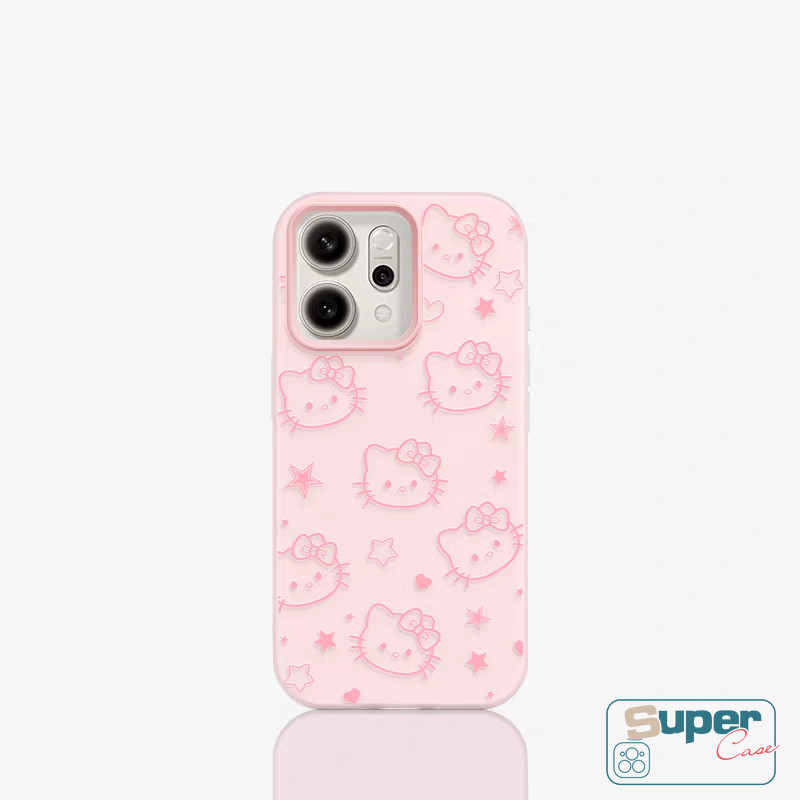 Ốp Lưng Cho Samsung A07 A16 A17 A05s A06 A05 A14 A53 A15 A56 A03 A36 A55 A04s A04 A32 A54 A24 A22 A34 A13 A13 A03s A26 Ngọt Ngào Dễ Thương Mèo Con Trái Tim Ngôi Sao 3D Tai Silicon Mới 2 in1