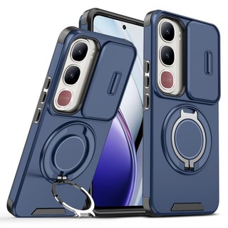 Ốp Cho Vivo Y31 Y21D VivoY31 VivoY21D 5G 4G Trượt Ống Kính Máy Ảnh Giáp Chống Sốc Ốp Điện Thoại Stent Đẩy Bảo Vệ Ống Kính Máy Ảnh Ốp Lưng Cứng Giá Đỡ Vòng Từ Tính Dễ Thương