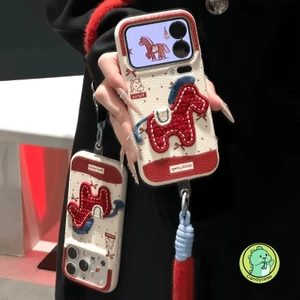 Ốp Điện Thoại Pony Năm Mới Dễ Thương Cho Honor Magic 8 7 6 5 4 Pro Plus Lite 5G 4G Vỏ Sang Trọng Hoạt Hình Ngựa Chấm Bi Da PU Vỏ Mềm