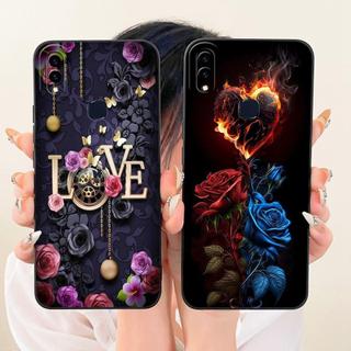 Dành Cho Vivo V11i V11 Ấn Độ 1806 V11 Pro 1804 1814 Ốp lưng Hoa Bướm Ốp Lưng Silicon Lỏng Vỏ Mềm