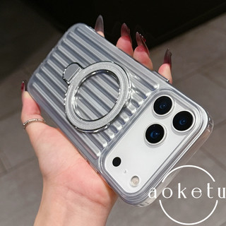 Thích hợp cho vỏ điện thoại Apple 17promax iPhone 17 / 16 / 15 / 14 / 13 khung từ tính hành lý sọc dọc trụ đèn 17 / 16 / 15 / 14 / 12 vỏ mới