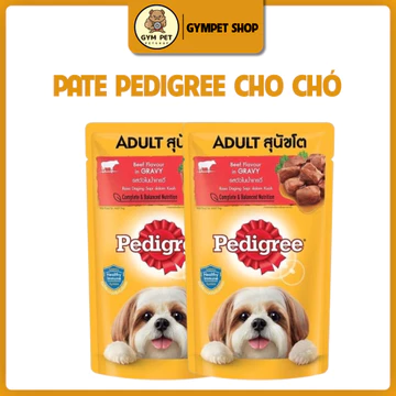 Pate Pedigree Cho Chó, Pate sốt thức ăn dạng ướt pate cho chó Pedigree Giúp Chó Ăn Ngon Hơn Có đủ vị 130g - Gympet