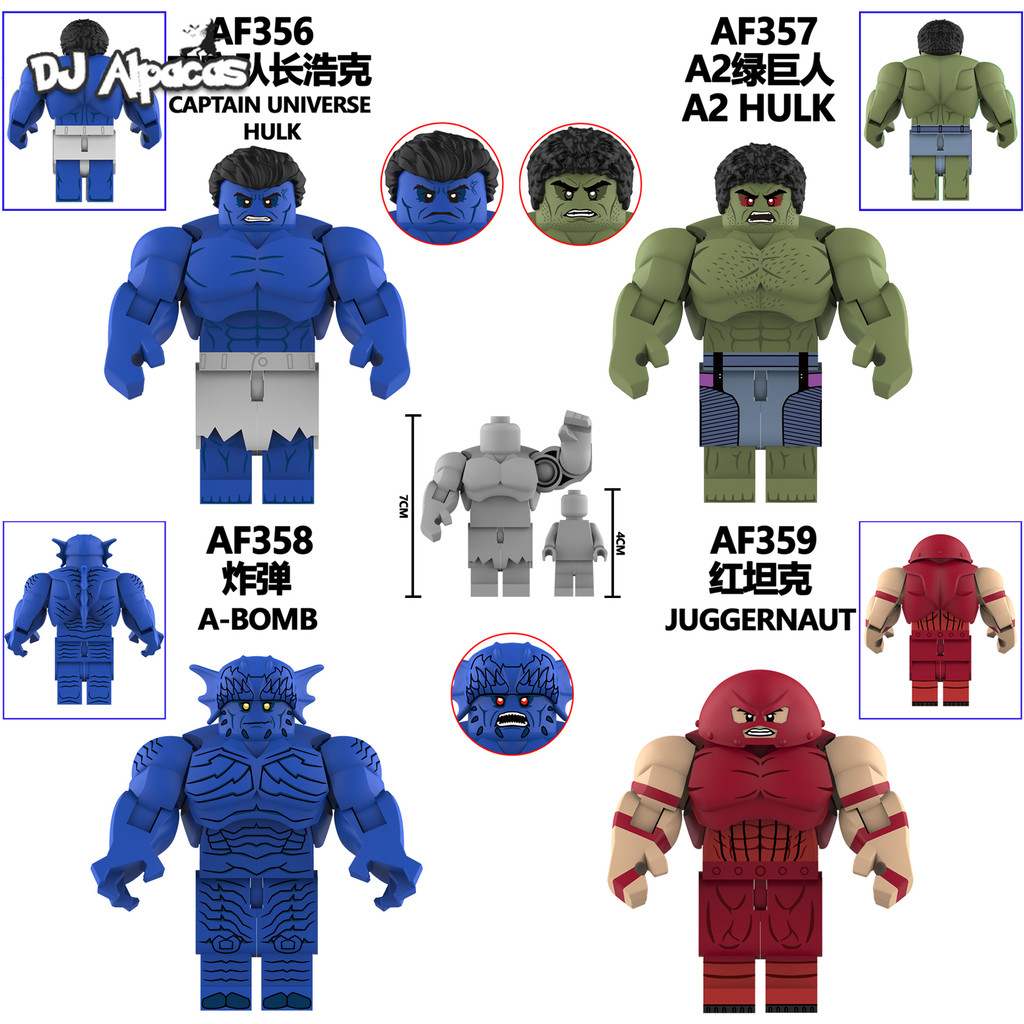 Các nhân vật nhỏ A2 Hulk Juggernaut Captain Đồ chơi không vũ trụ Búp bê ...