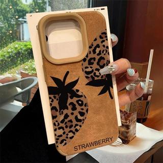 Hai quả dâu báo được áp dụng cho iphone 17p/16pro vỏ điện thoại iPhone15 vỏ vỏ 14promax/13 cao cấp 12/78/xs