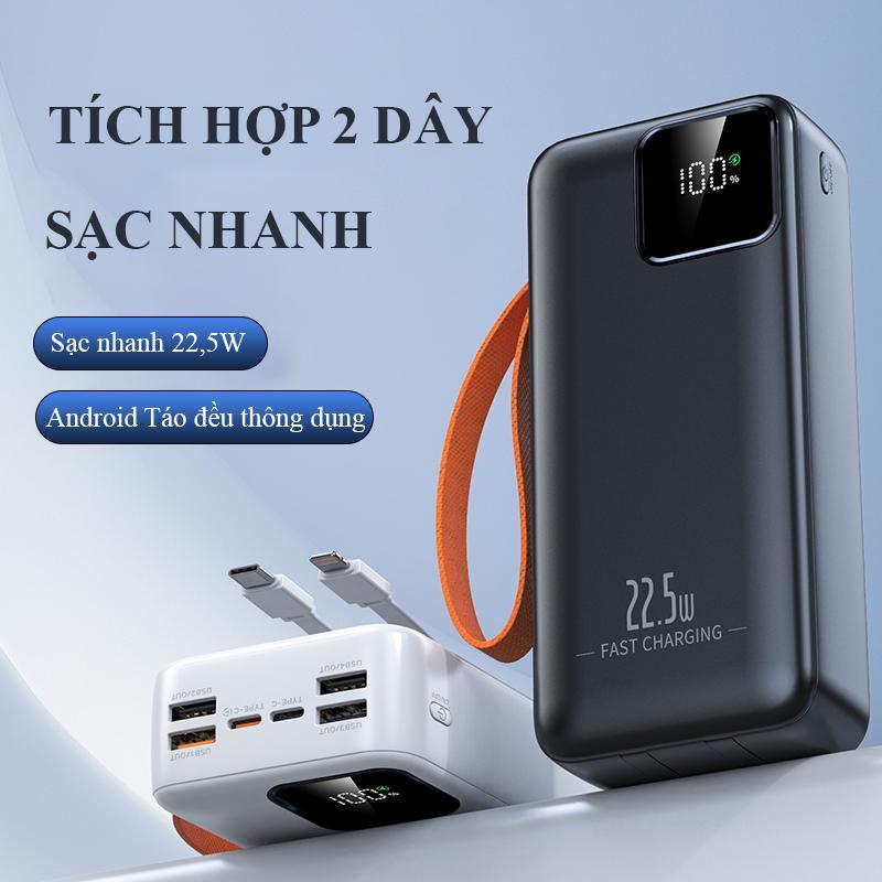 Sạc Dự Phòng 50.000mAh PD 22.5W - Đèn LED Siêu Sáng, Màn Hình LCD - Sạc Nhanh Đa Thiết Bị Tiện Lợi