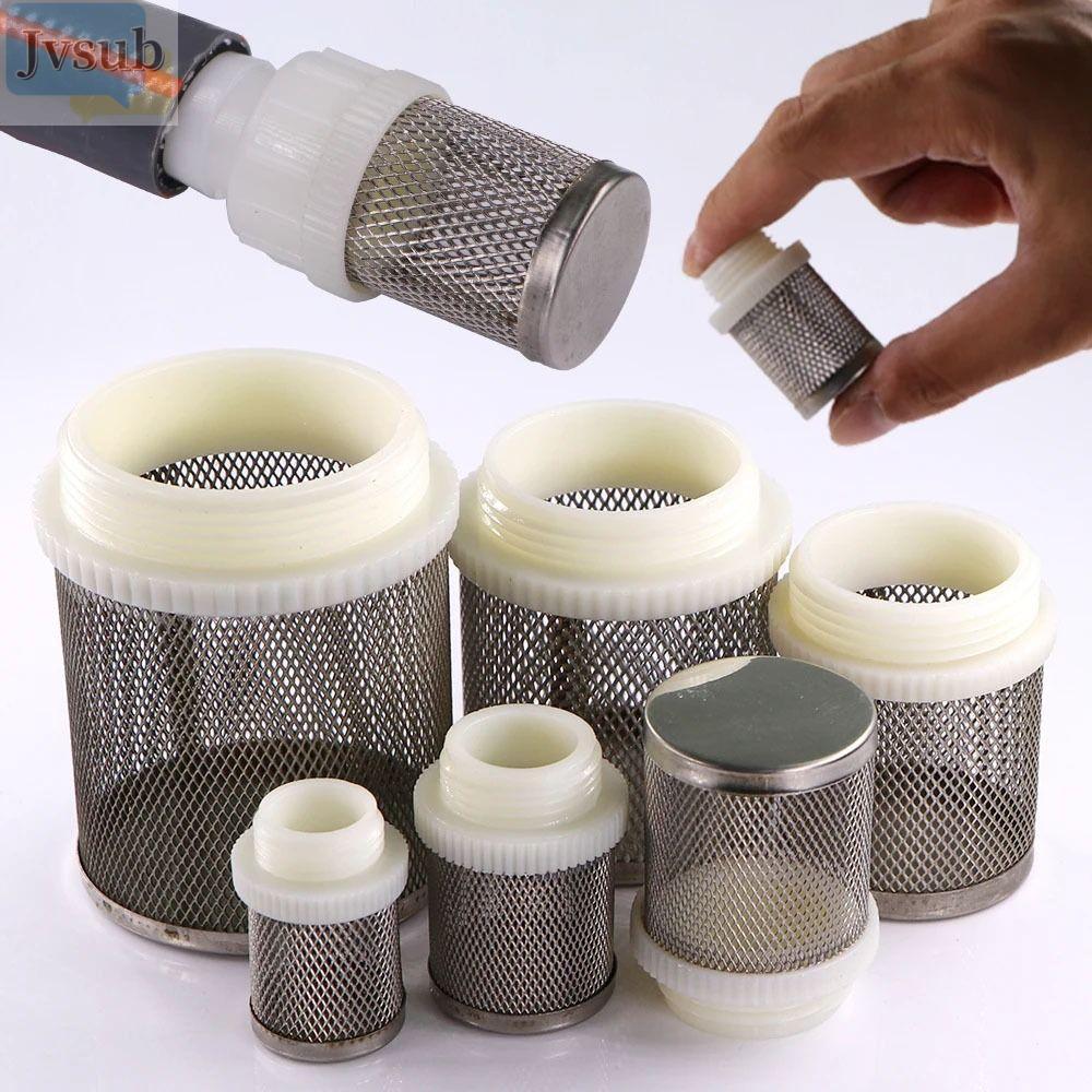 JVSUB 1 Bộ Lọc Ống Inox 304 1/2" 3/4" 1" Lắp Máy Bơm Nước Sạch Cho Bể Cá Thủy Lợi Micro