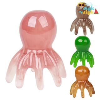 Lược Massage Bạch Tuộc JiKK, Đầu Chống Rụng Tóc Kinh Tuyến Cạo Đầu Máy Mát Xa, Nhựa Di Động 8 Răng Da Đầu Dụng Cụ Mát Xa Hàn Quốc