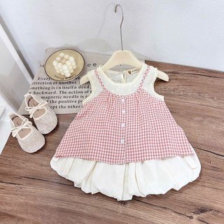 10-30kg Bộ kẻ quần bí tím hồng QT