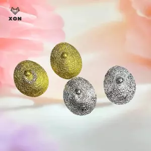 Nhẫn và Bông Tai Kim Loại Phong Cách Baroque Cổ Điển Hình Bầu Dục - Phụ Kiện Thời Trang Cho Nữ