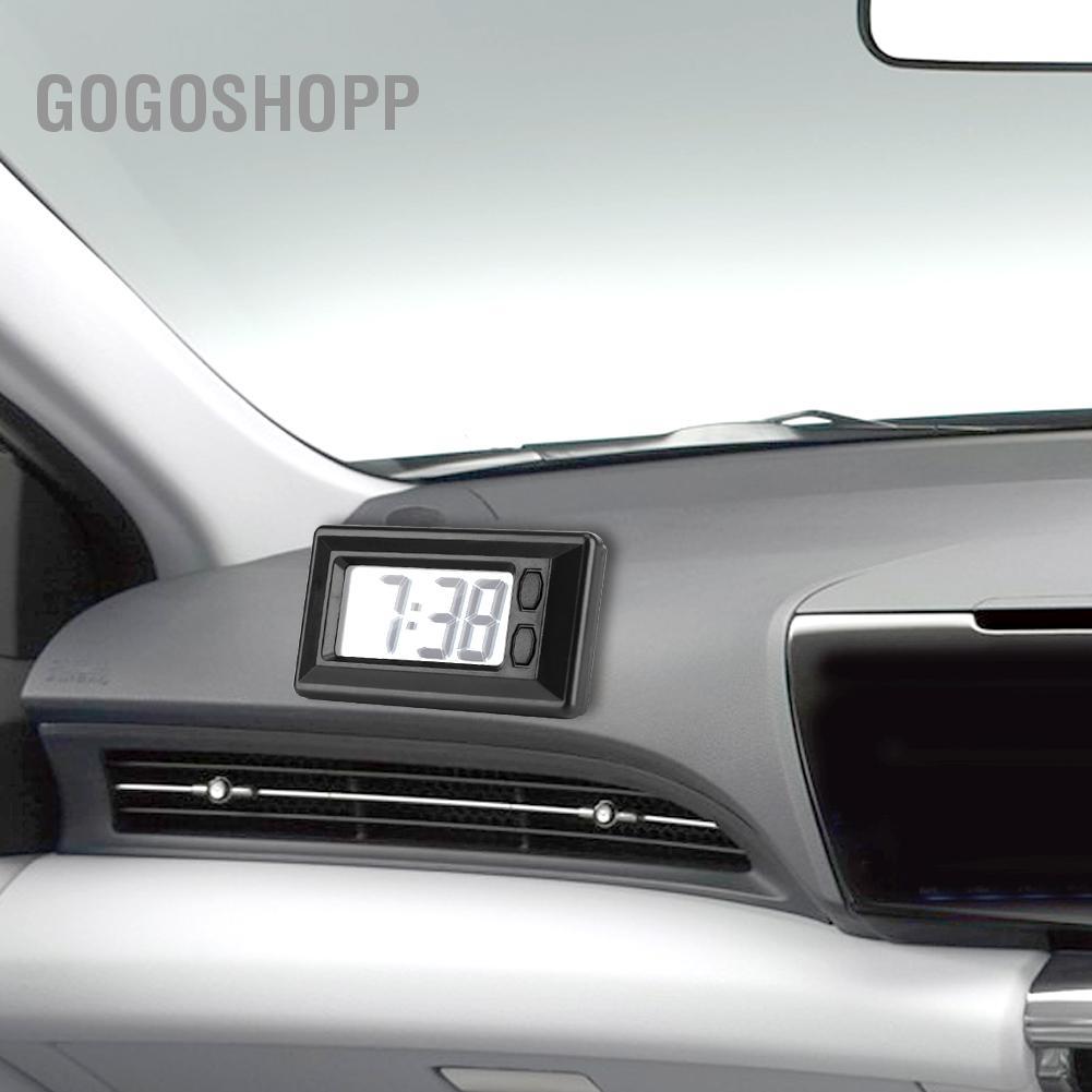 gogoshopp Đồng hồ kỹ thuật số Bảng LCD Bảng điều khiển ô tô Bàn điện tử Ngày giờ Hiển thị lịch Được cài đặt trên xe hoặc Nhỏ gọn và di động
