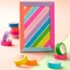 GETVOW 10 cuộn Băng Washi màu cầu vồng, Băng dính trang trí có thể xé được huỳnh quang, Sổ tay Nhãn dán Băng giấy DIY Tạp chí Băng quà tặng