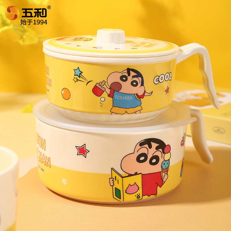 Crayon Shin-Chan Bộ Đồ Ăn Dễ Thương Một Người Bát Thực Phẩm Bát Đĩa Bộ Cốc Nam Nữ Sinh Nhật Quà Tặng Lưu Niệm GGCX