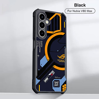 Ốp Điện Thoại Sang Trọng Cho Nubia V80 Max Vỏ Chống Sốc Nubia V80 V70 Max Pro Thiết Kế Túi Khí Chống Xước Siêu Mỏng Vỏ Họa Tiết Acrylic Cứng A19