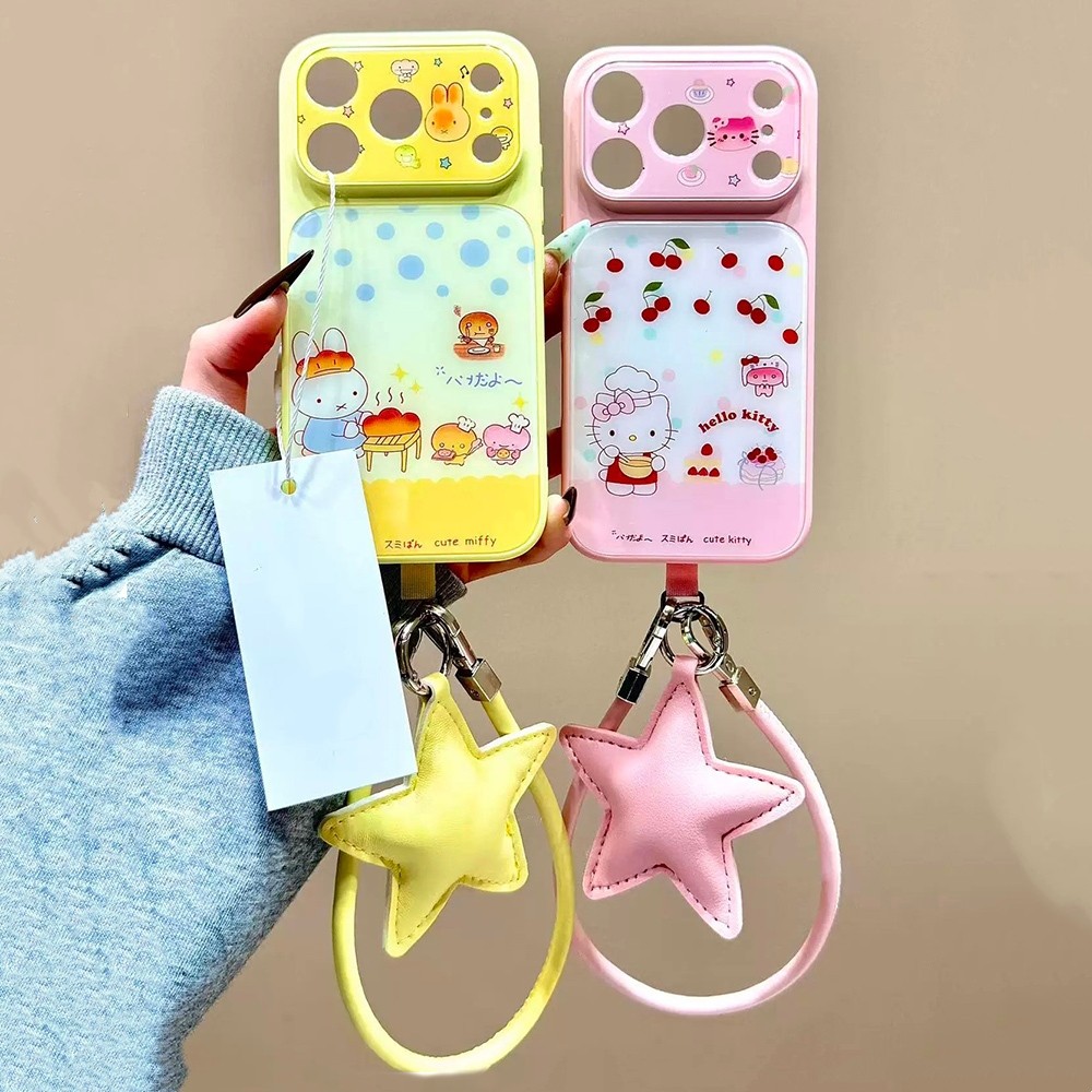 Cat Star Love Heart Móc khóa dây da cho điện thoại, dây đeo cổ tay đa năng