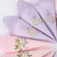 Vải thêu hoa NKSFX, Khăn tay vuông mềm có thể tái sử dụng, Vải Cotton Hankies thanh lịch dành cho nữ