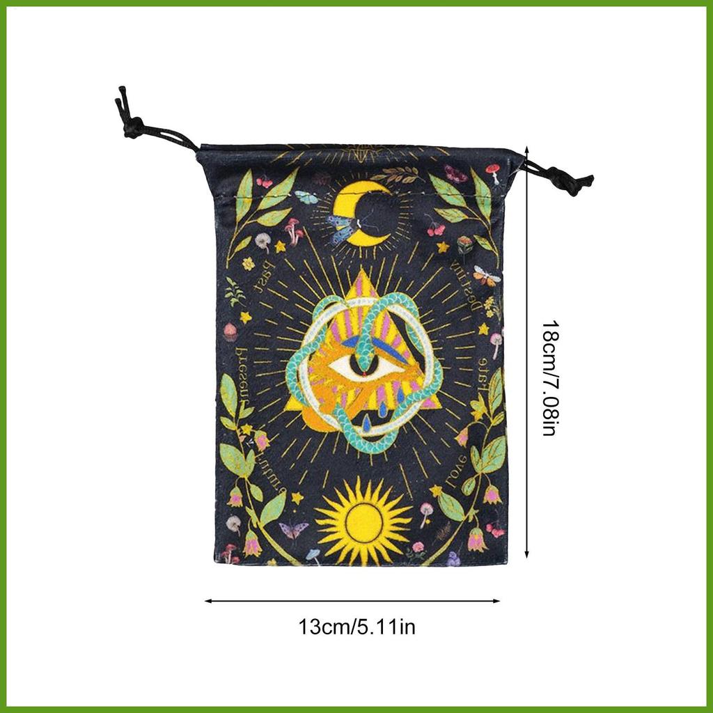 Túi Tarot Tarot Sàn Nhung Túi Bảo Vệ Quấn Tổ Chức Bói Toán Phụ Kiện Cho Xúc xắc Pha Lê Rune greiwe2vn