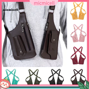 MIC _ Armor Ví Chống Trộm Phiêu Lưu Sẵn Sàng Giáp Ví Nam Giả Da Có Thể Điều Chỉnh Nách Vai Bao Da Ngực Túi Chống Tăm Ví Điện Thoại Túi Du Lịch