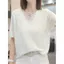 Công Nghiệp Nặng Đính Kim Sa Lấp Lánh Cổ Tròn Tay Ngắn Độc Đáo Dệt Kim Size Lớn Nữ Mùa Hè Phong Cách Mới Ôm Hơn Nhìn
