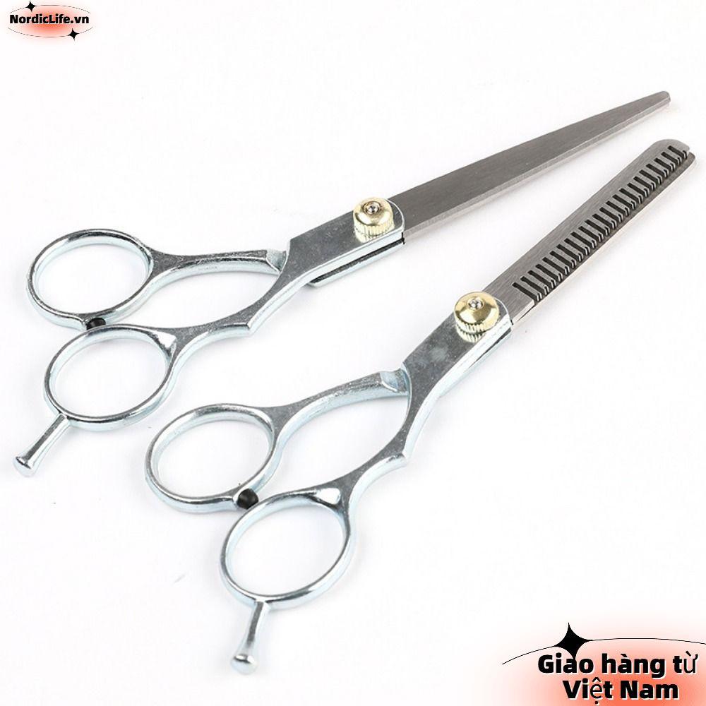 Kéo NORDICLIFE 6.0 inch thép không gỉ bạc, kéo tỉa mỏng cao cấp cho salon
