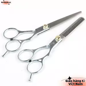Kéo NORDICLIFE 6.0 inch thép không gỉ bạc, kéo tỉa mỏng cao cấp cho salon