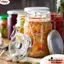 Trọng lượng thủy tinh NORDICLIFE, lên men có tay cầm Trọng lượng lên men nặng, Tiện ích nhà bếp kín bền bỉ Hộp đựng nắp đậy Kimchi Làm