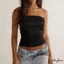 Áo ống ren chắp vá lệch vai backless bandeau, phù hợp mùa hè dành cho nữ