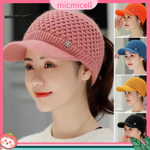 Mũ Dệt Kim Co Giãn Giữ Ấm Cho Nữ, Phù Hợp Thời Trang Thể Thao Thu Đông