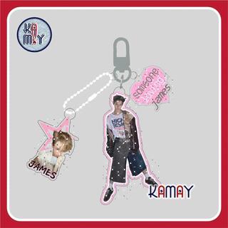 MÓC KHÓA CORTIS 3 MẢNH - ver 2 hồng cỏ tí cortis Martin, James, Juhoon, Seonghyeon, và Keonho