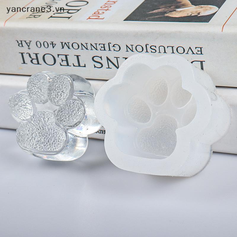{YAN} 1 Chiếc Khuôn In Hình Chân Mèo Khuôn Silicon Chân Chân In Hình Paw Chảo Nướng Silicon Xà Phòng Đơn Khay Nến Máy Làm Khuôn {ya}
