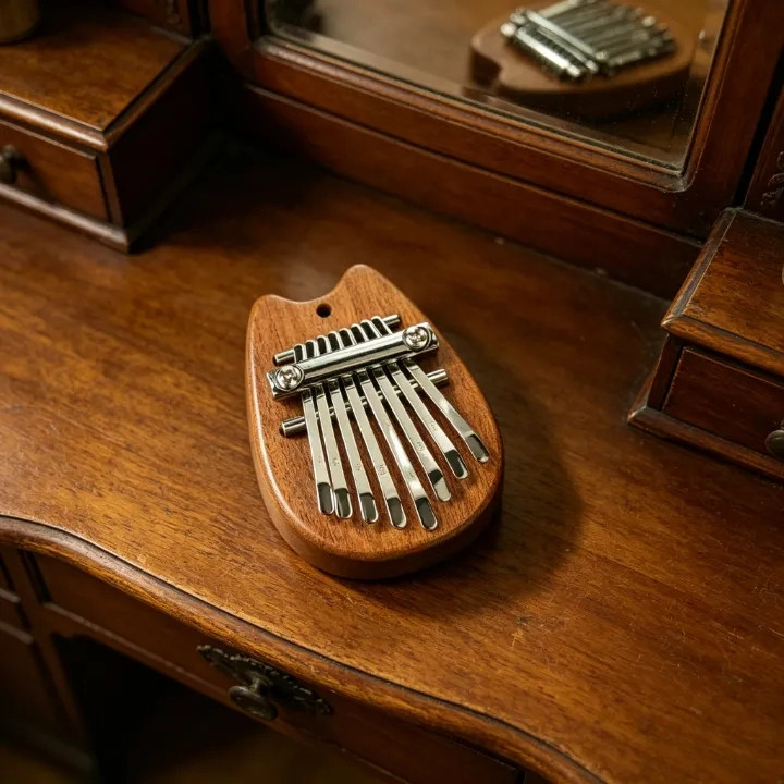 Đàn kalimba 8 phím acrylic gỗ đàn ngón cái quà tặng Số phím: 8،Thư giãn, giảm stress،Dễ học, dễ chơi