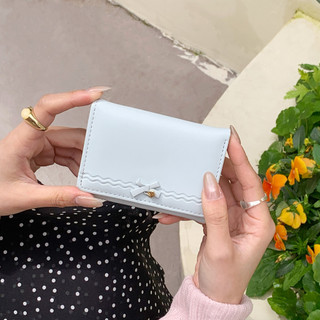 Ví nữ phong cách nơ ngọt ngào thời trang dung lượng lớn có thể gập lại có khóa Ví đựng tiền xu