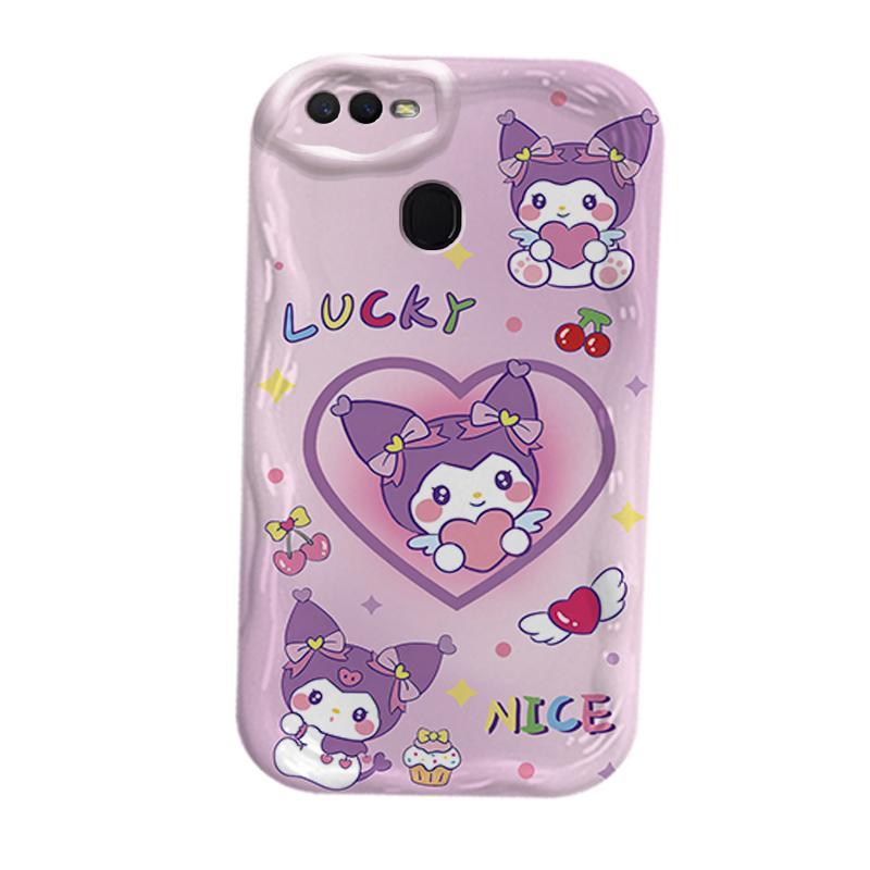 Vỏ Silicon Hoạt Hình Cho OPPO A5S A7 A12 F9 F9 Pro 3D Phụ Kiện TPU Mềm Sanrio Kuromi Cặp Đôi My Melody Vỏ Điện Thoại Chống Sốc
