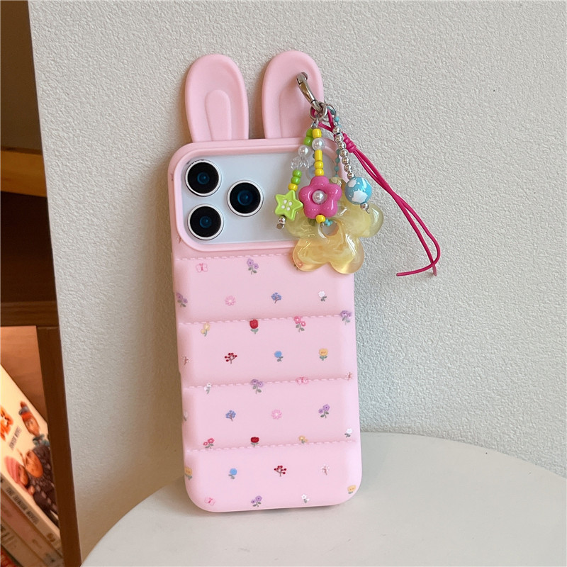 IPhone 17 Pro Max Tai ba chiều Họa tiết in hoa với họa tiết hoa Vỏ điện thoại chất liệu TPU