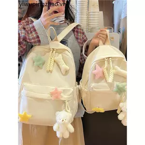 Nhật Bản ins Size Nhỏ Schoolbag Bé Gái Học Sinh Đơn Giản Phù Hợp Với Bé Gái Phong Cách Preppy Mini Ba Lô Nhẹ