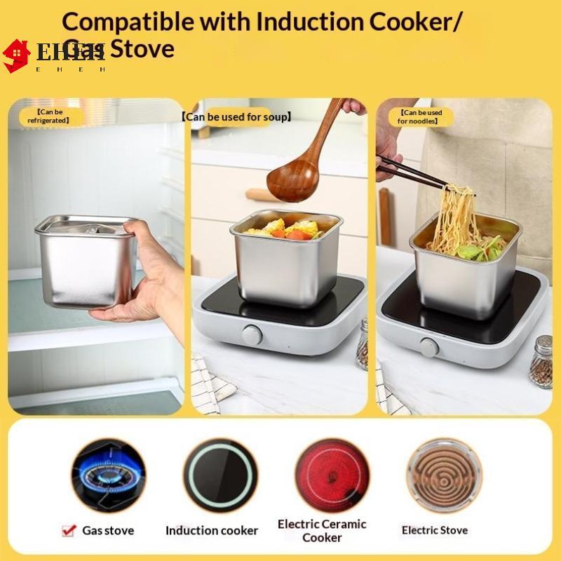 [EHEH] Hộp Bình Inox Có Nắp Chậu Dầu Nhà Bếp Thùng Vuông Hộp Đựng Gia Vị Lọ Và Nắp Bộ Lọ Gia Vị VN