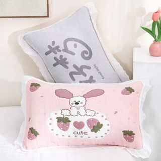Phong Cách Mới Cotton Nguyên Chất Gạc Trẻ Em Vỏ Gối Cho Bé Vỏ Gối Học Sinh Dày Hoạt Hình ins Phong Cách 3ZSI
