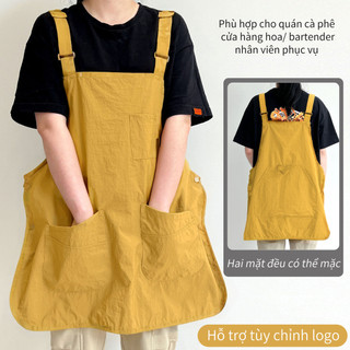 Phong Cách Mới Tạp Dề Chống Nước Hai Mặt Mặc Tạp Dề Nấu Ăn In Đơn Giản Phục Vụ Đặc Biệt Chống Bẩn Thoáng Khí